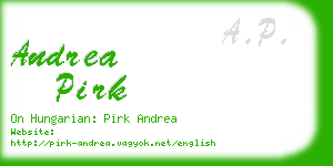 andrea pirk business card